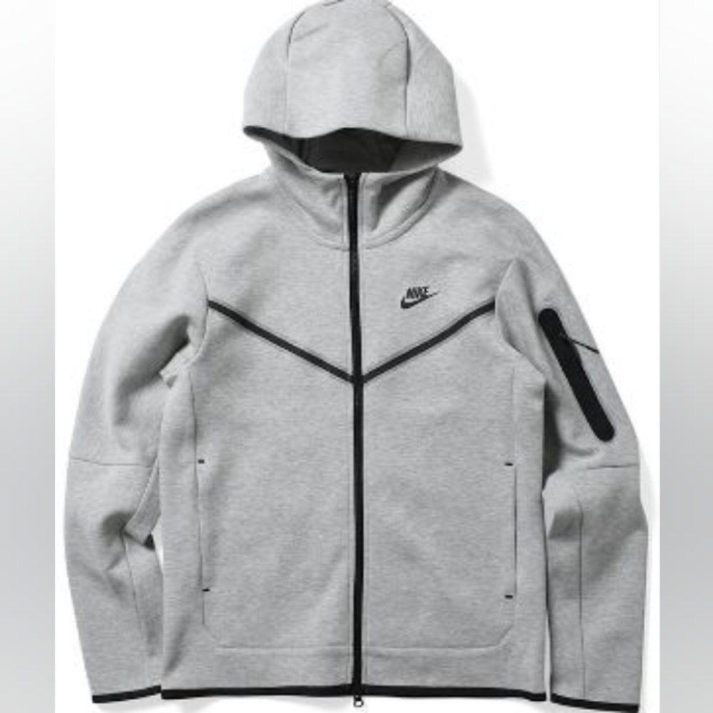 Grey Nike Sportswear Tech Fleece full zip jacket